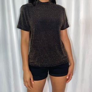 Vintage Apparenza Shimmery Brown Top (size large)